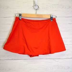 Andie Bold Orange Swimwear bottom with skirt S